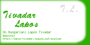 tivadar lapos business card